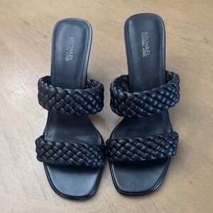 Michael Kors Black Braided Heels